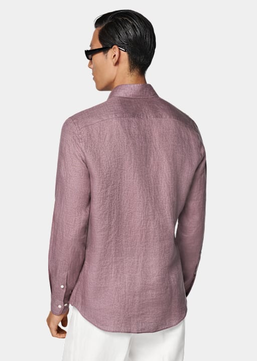 Koszula tailored fit fioletowa