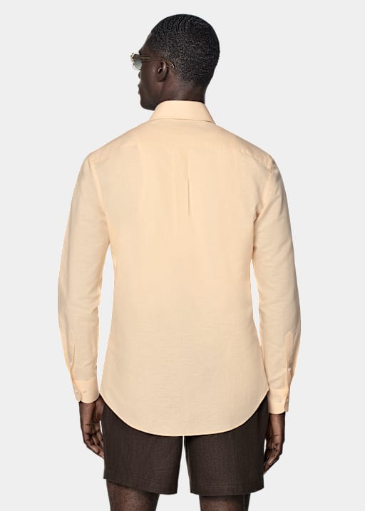 Koszula tailored fit jasnożółta