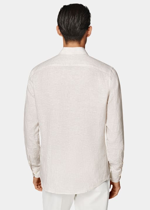 Hemd sand gestreift Tailored Fit