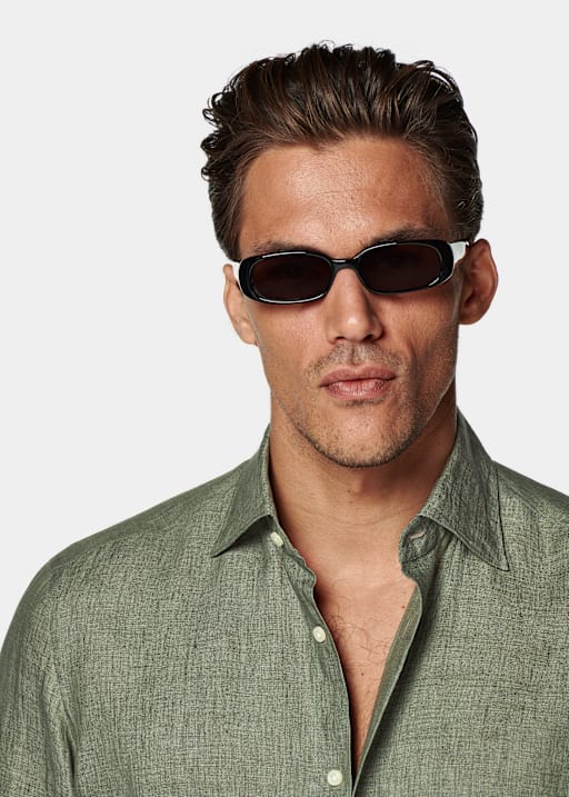 Green Tailored Fit Shirt