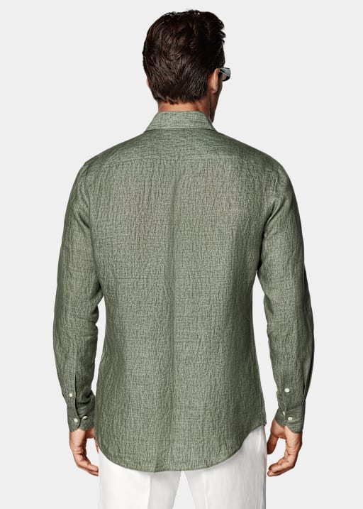 Green Tailored Fit Shirt