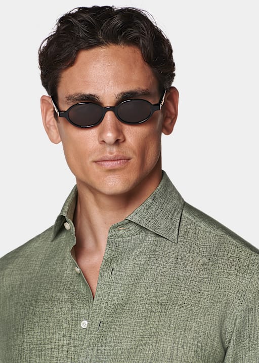 Green Relaxed Fit Shirt
