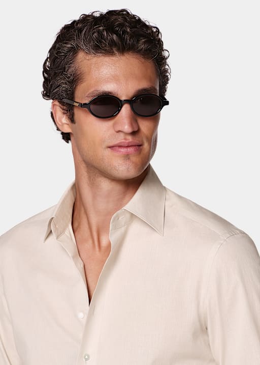 Light Brown Cotton Shirt