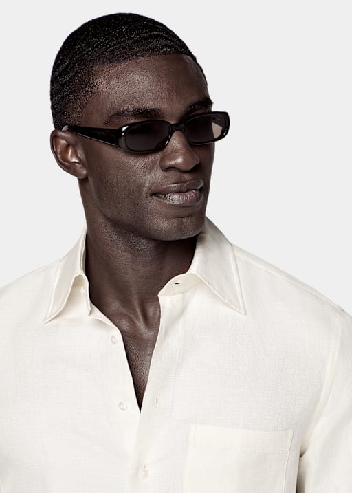 Off-White Linen Silk Overshirt