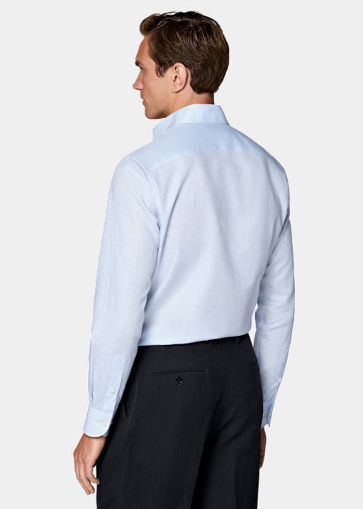 Chemise col classique bleu clair
