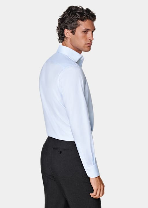 Light Blue Royal Oxford Slim Fit Shirt