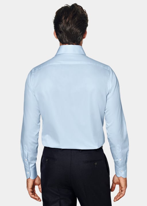 Light Blue Twill Extra Slim Fit Shirt