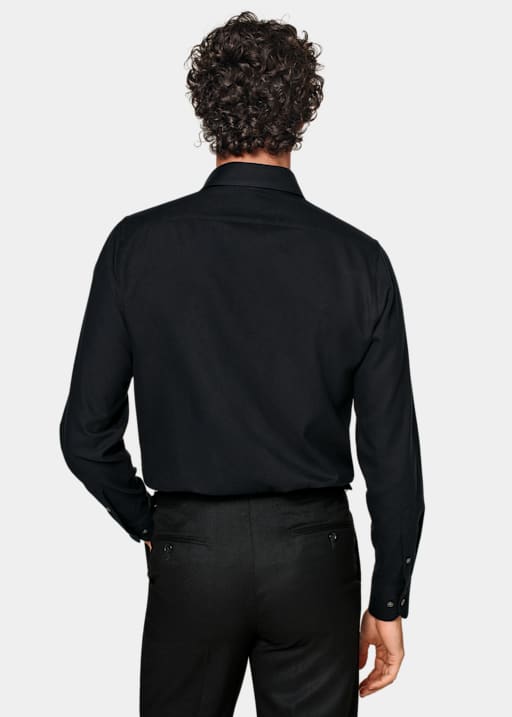 Camicia nera vestibilità slim