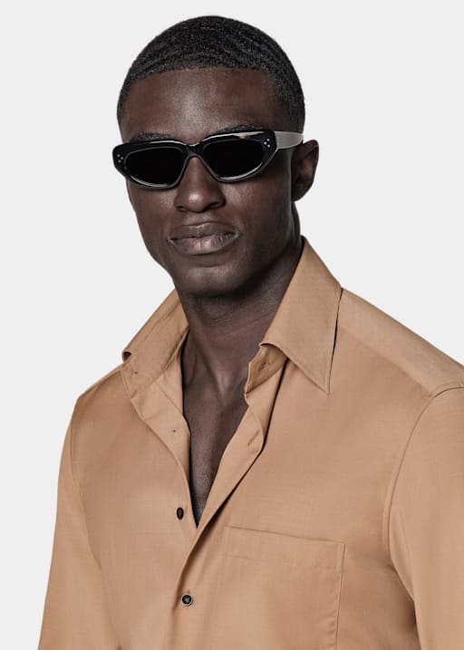 Mid Brown Wool Shirt