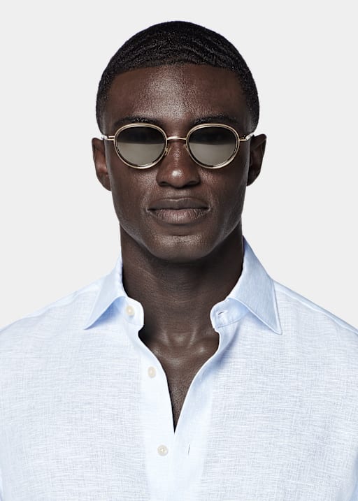 Light Blue Linen Shirt