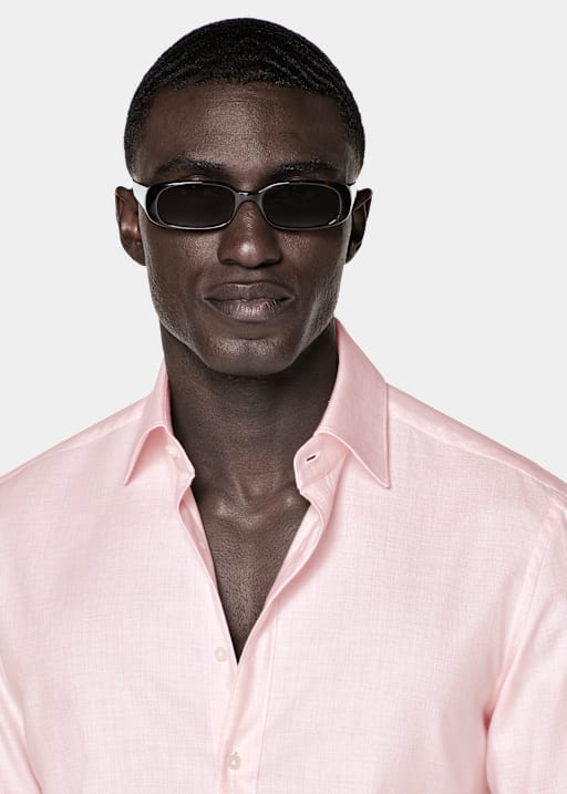 Pink Cotton Flannel Shirt