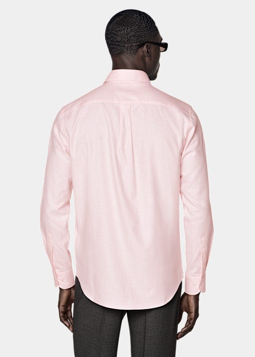 Pink Cotton Flannel Shirt