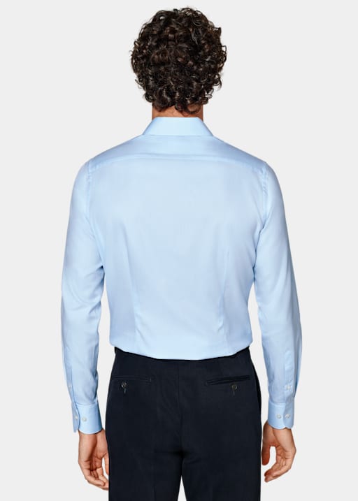 Light Blue Twill Extra Slim Fit Shirt