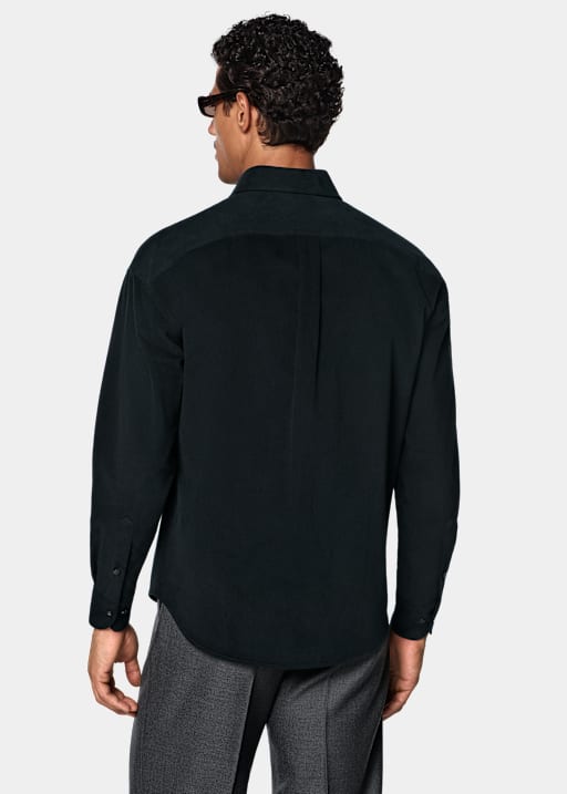 Surchemise noire en coton