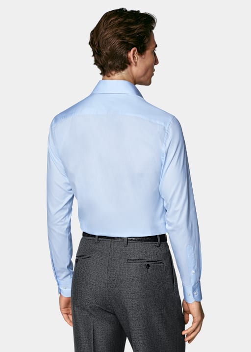 Light Blue Point Collar Shirt