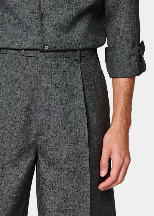 Dark Grey Wide Leg Shorts