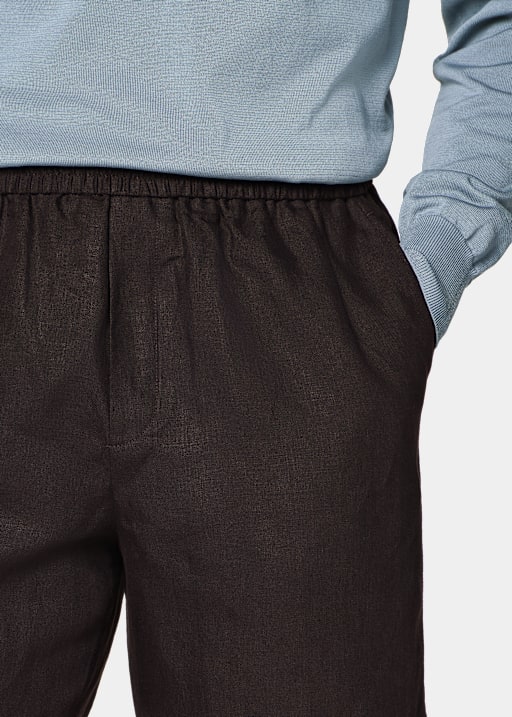 Short Straight Leg marron fonc&eacute;