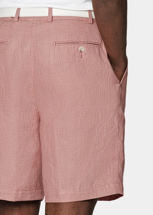 Pink Straight Leg Shorts
