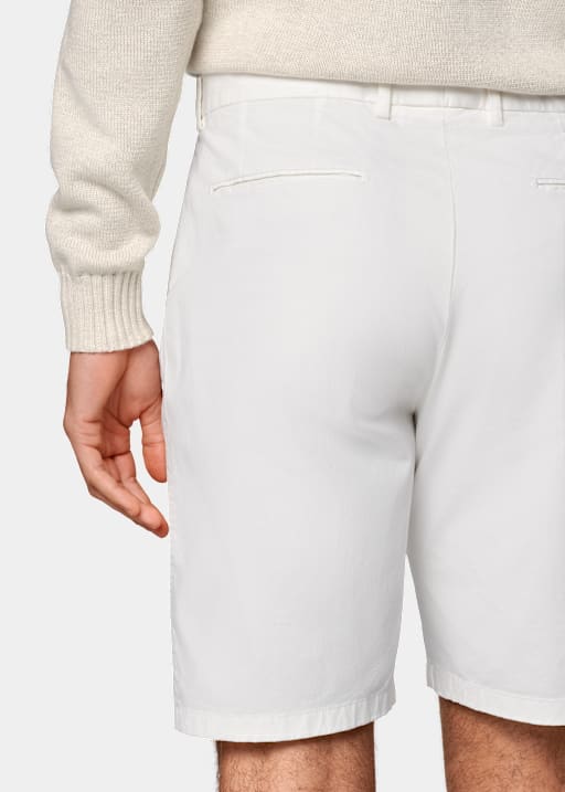 Short Slim Leg blanc cassé