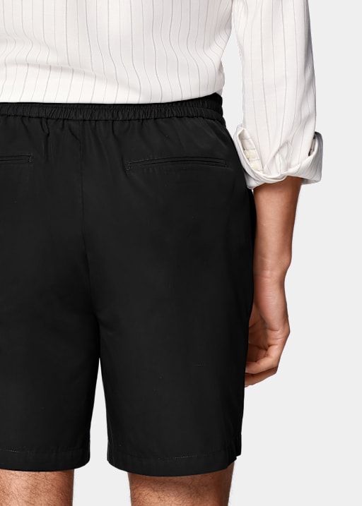Black Straight Leg Shorts