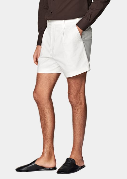 Off-White Straight Leg Shorts