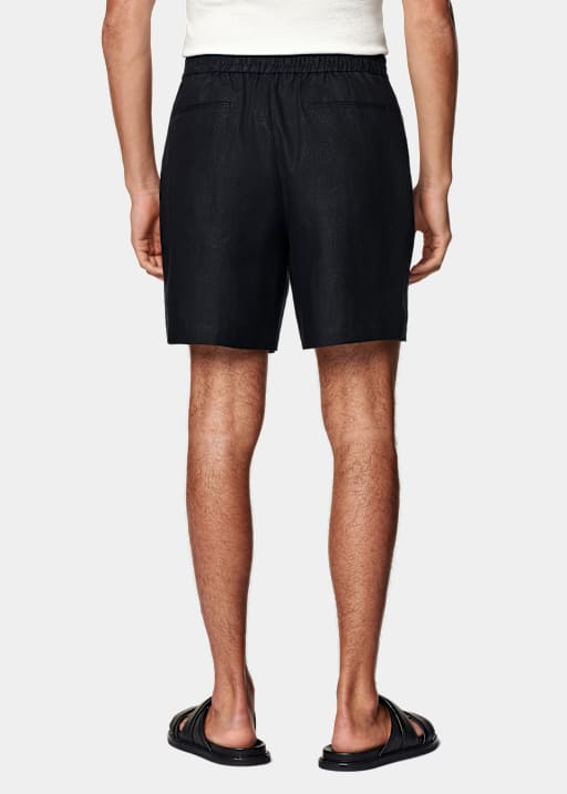 Navy Straight Leg Shorts