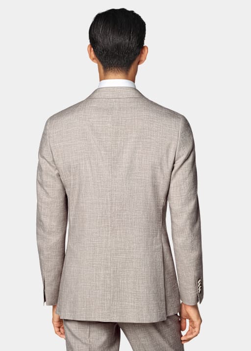 Light Taupe Tailored Fit Havana Suit