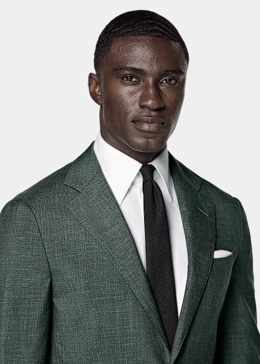 Mid Green Tailored Fit Havana Suit