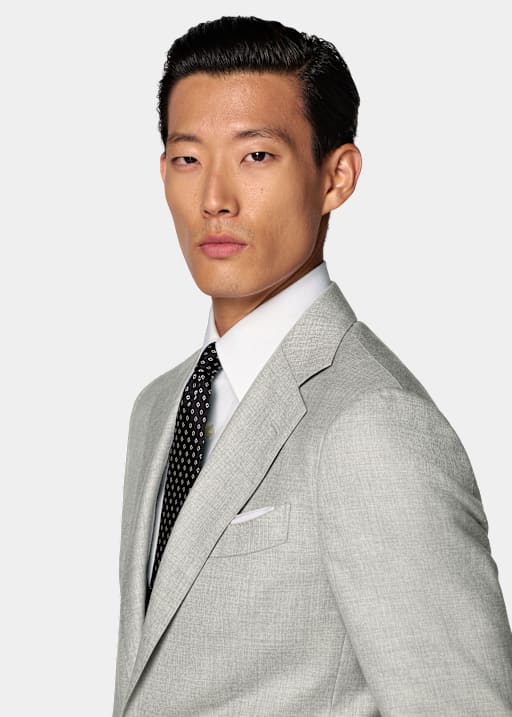 Light Grey Tailored Fit Havana Suit