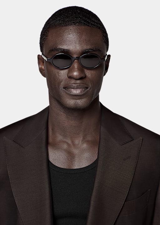 Milano 深棕色合体身型西装