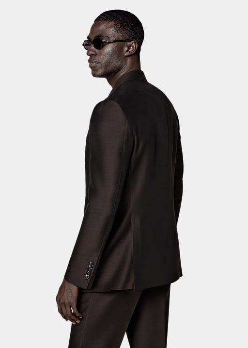 Milano 深棕色合体身型西装