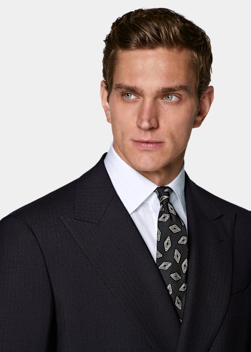 Navy Tailored Fit Milano Suit
