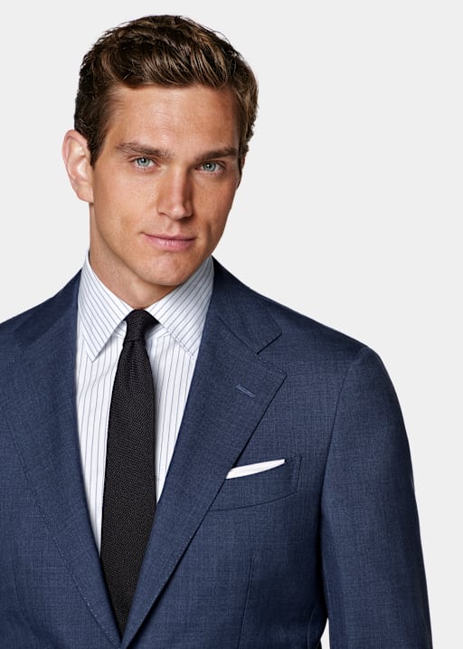 Mid Blue Perennial Tailored Fit Havana Suit