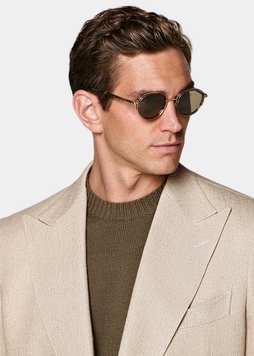 Light Brown Tailored Fit Milano Suit