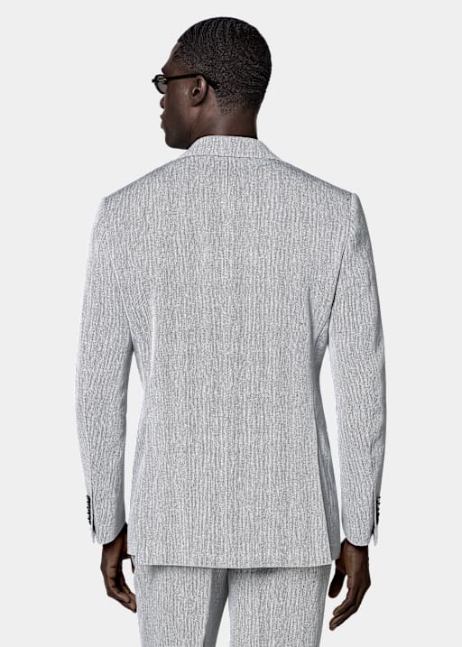 Garnitur Milano tailored fit granatowy w jodełkę