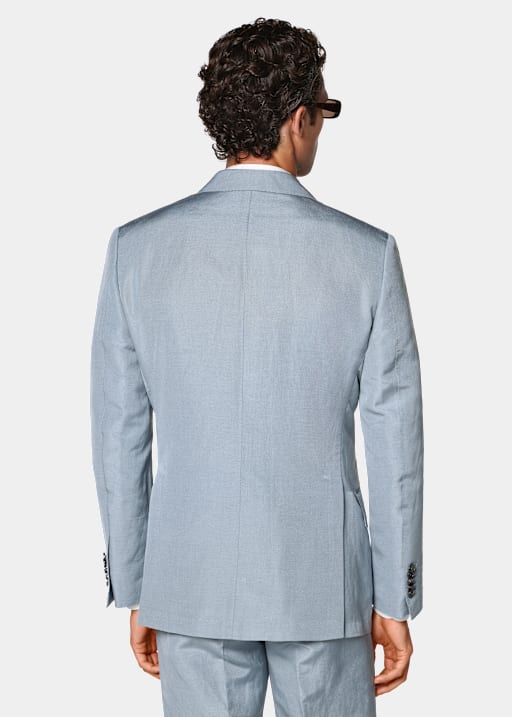 Mid Blue Tailored Fit Milano Suit