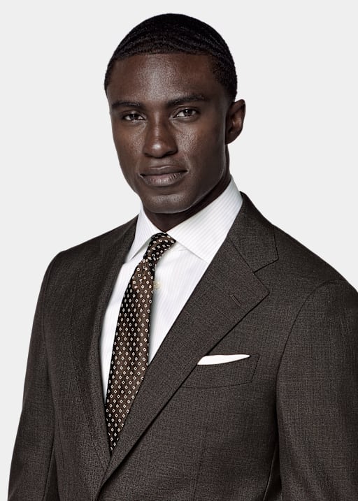 Dark Brown Perennial Tailored Fit Havana Suit