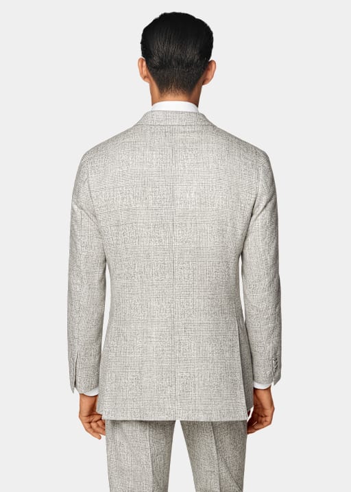 Havana Anzug hellgrau kariert Tailored Fit