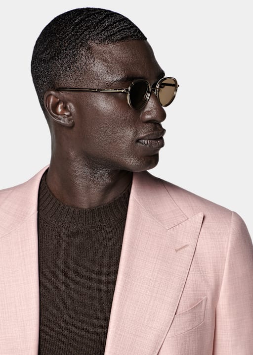 Pink Tailored Fit Milano Suit