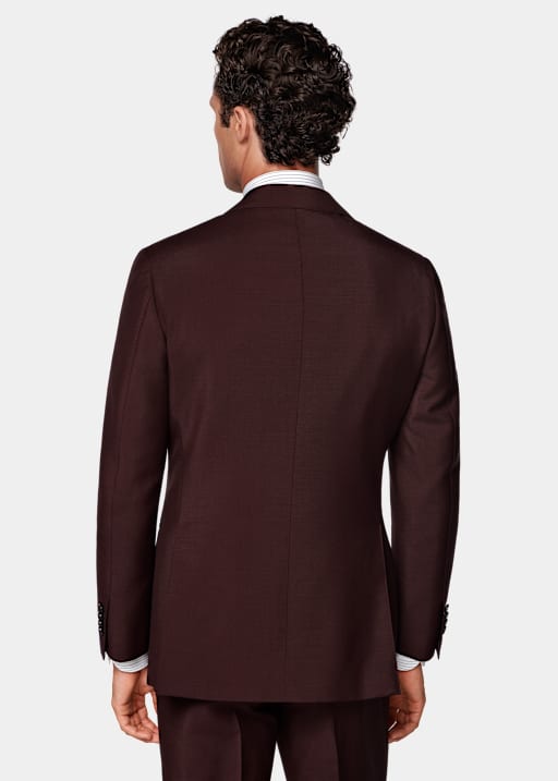 Burgundy Tailored Fit Havana Suit