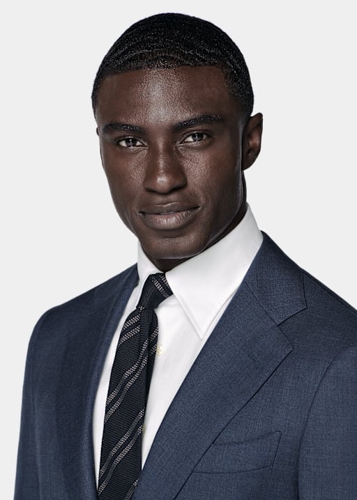 미드 블루 테일러드 핏 Havana 수트