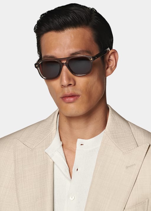 Sand Tailored Fit Milano Suit