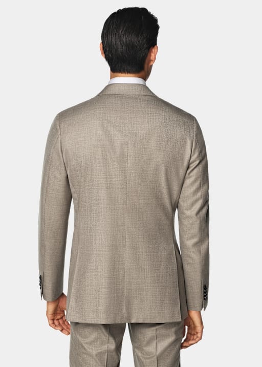 Mid Taupe Tailored Fit Havana Suit