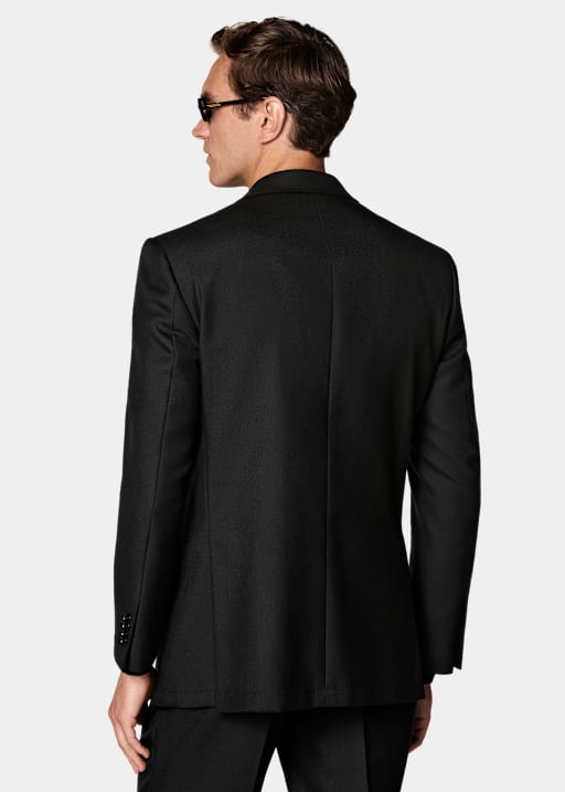 Black Relaxed Fit Roma Suit