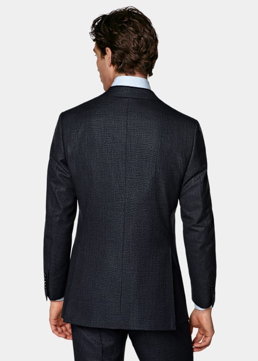 Milano Anzug navy kariert Tailored Fit