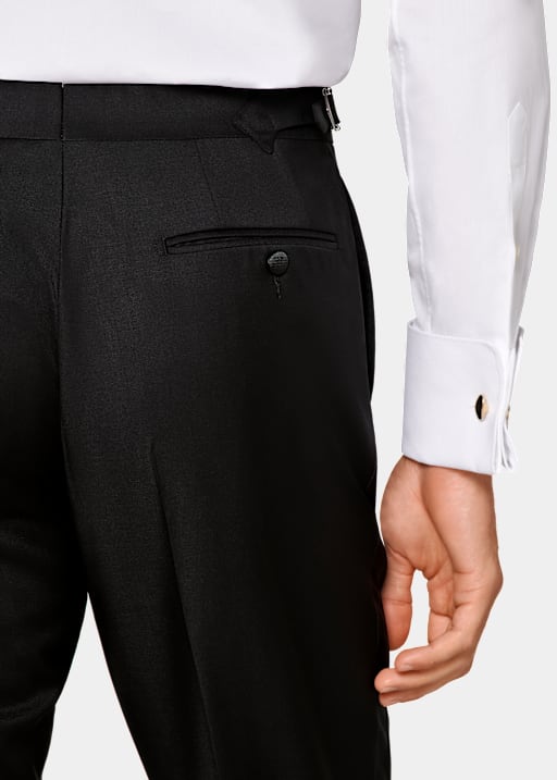 Smokinghose schwarz Slim Leg straight
