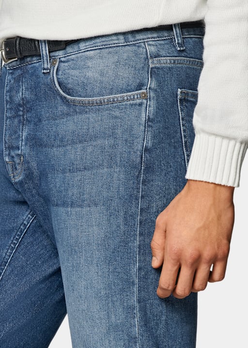  Mid Blue 5 Pocket Jules Jeans
