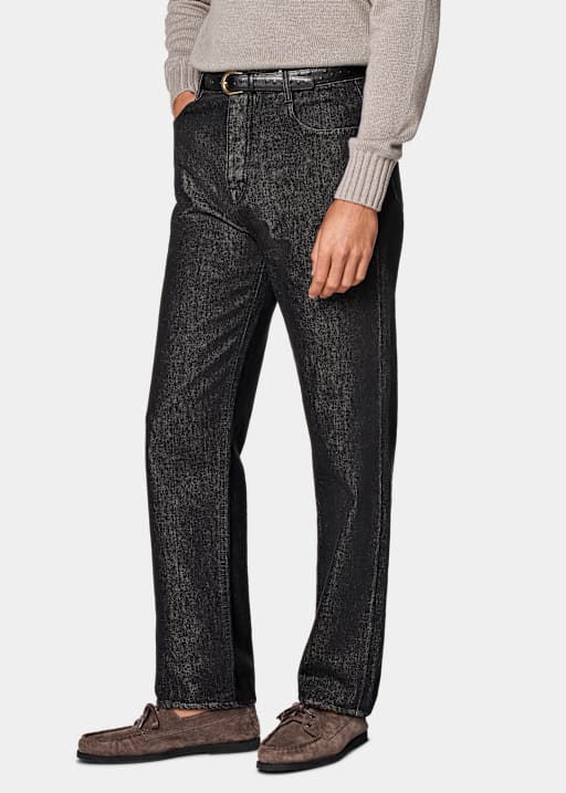 Dark Grey Straight Leg Jeans
