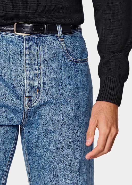 Jeans mittelblau Straight Leg tapered