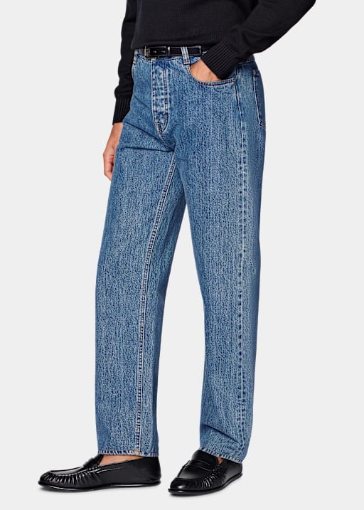 Jeans mittelblau Straight Leg tapered